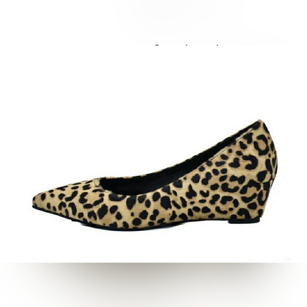 Golo Paris Leopard Hair Leather Wedge 8.5 EUC